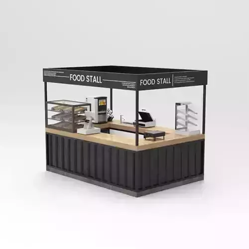Booth Food Stall 2 3D model