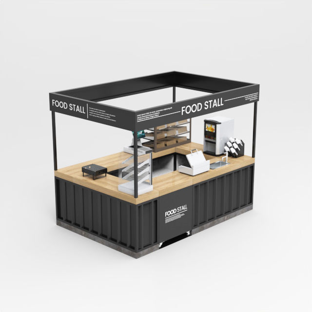 Booth Food Stall 2 3D model_3