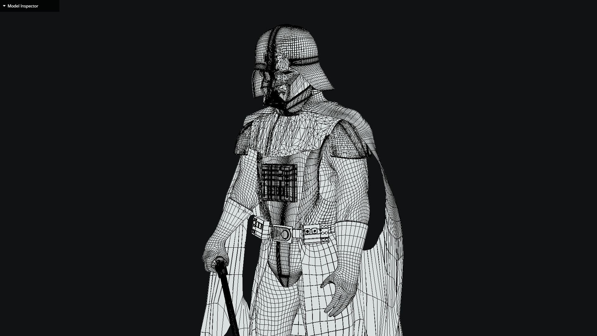 Darth Vader Anakin Skywalker in Kenobi Low-poly 3D model_10