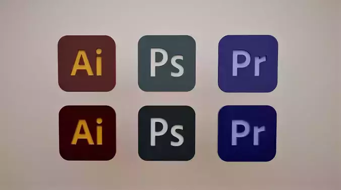 Logos adobe  3D model