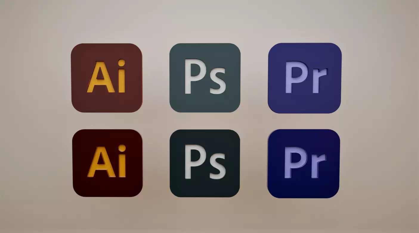 Logos adobe  3D model_0