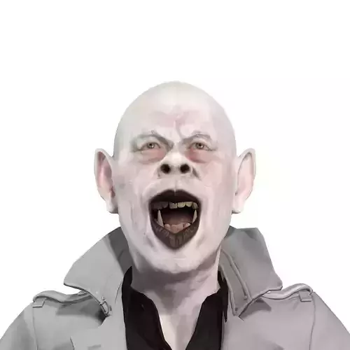 White Vampire Creature Low-poly 3D model