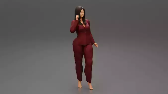 Young Girl Posing in Pajamas