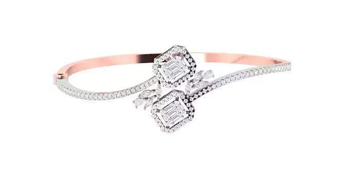 Women Bangle Bracelets Bracelet 3dm STL OBJ FBX Render Details