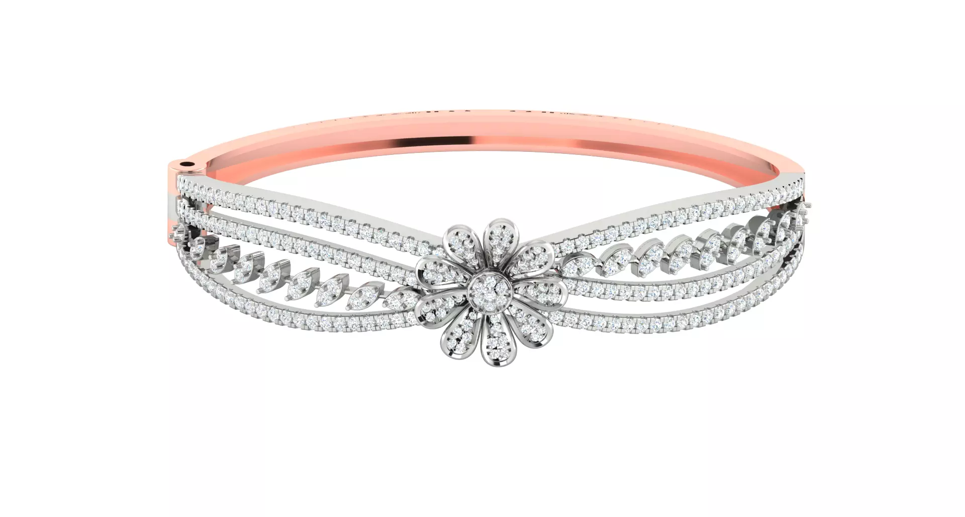 Women Bangle Bracelets Bracelet 3dm STL OBJ FBX Render Details 3D print model_0