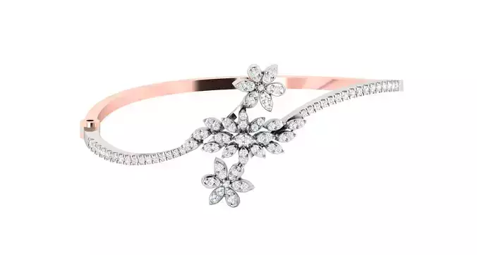 Women Bangle Bracelets Bracelet 3dm STL OBJ FBX Render Details