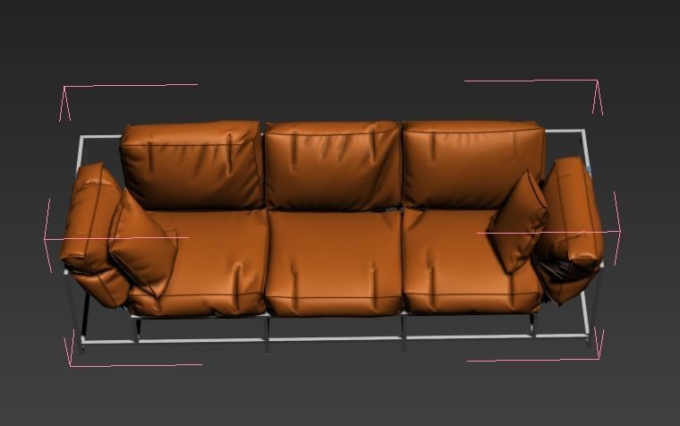 Sofa 3ds Max 3D model_4