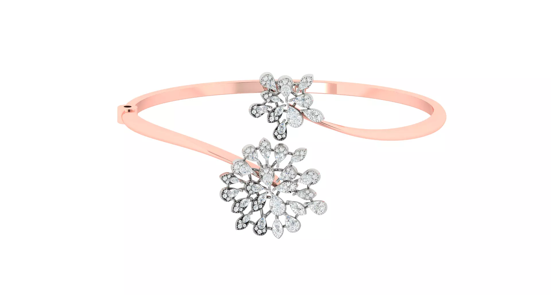 Women Bangle Bracelets Bracelet 3dm STL OBJ FBX Render Details 3D print model_0