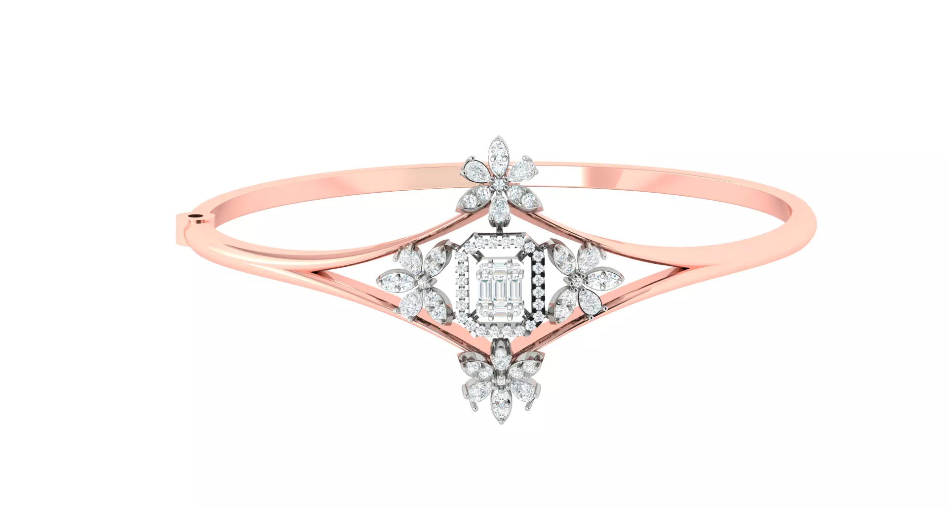 Women Bangle Bracelets Bracelet 3dm STL OBJ FBX Render Details 3D print model_0