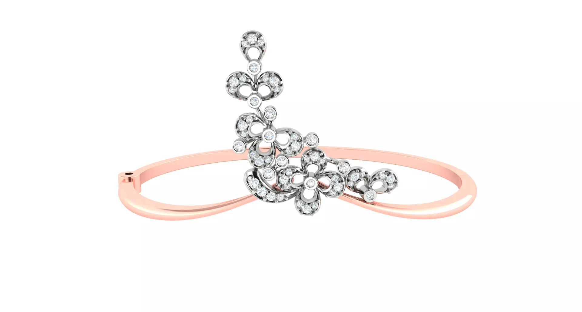 Women Bangle Bracelets Bracelet 3dm STL OBJ FBX Render Details 3D print model