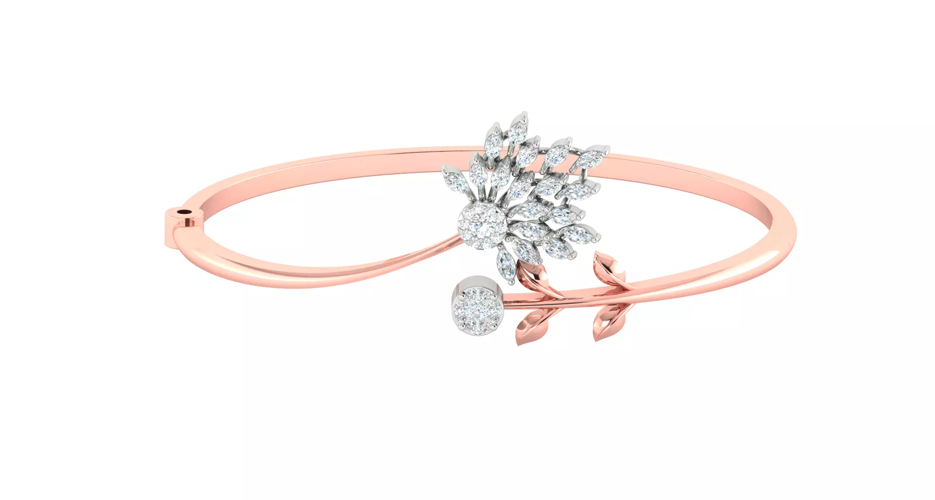 Women Bangle Bracelets Bracelet 3dm STL OBJ FBX Render Details 3D print model_0