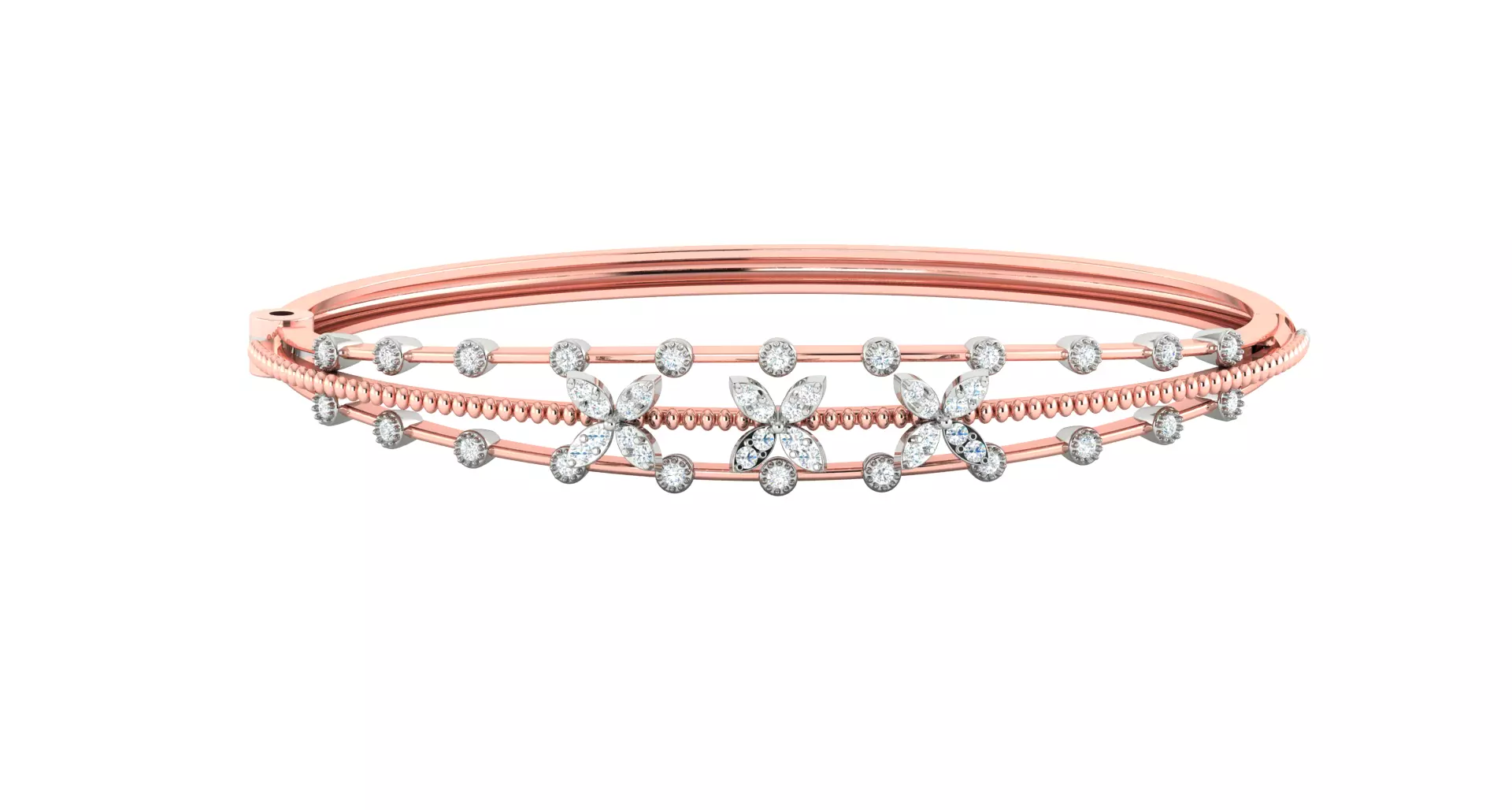 Women Bangle Bracelets Bracelet 3dm STL OBJ FBX Render Details 3D print model_0