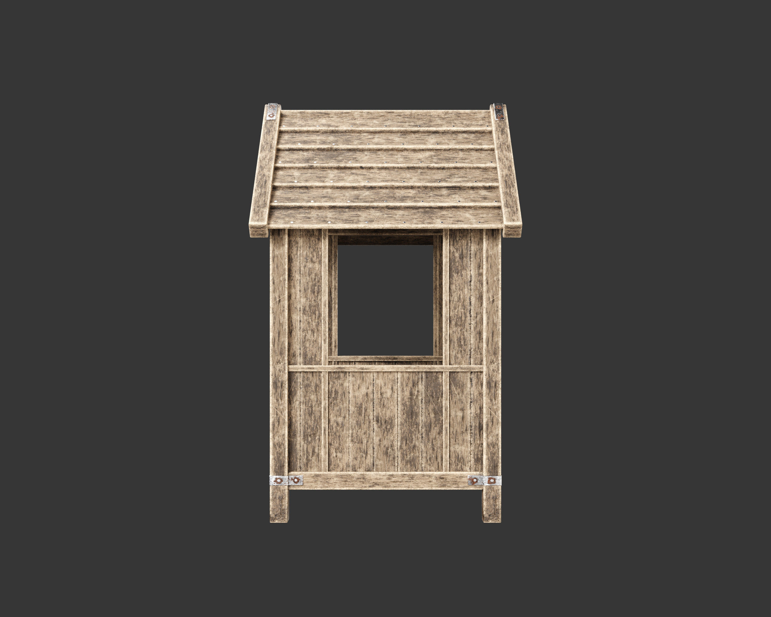 Medieval Defense Guardpost Large Low-poly 3D model_12