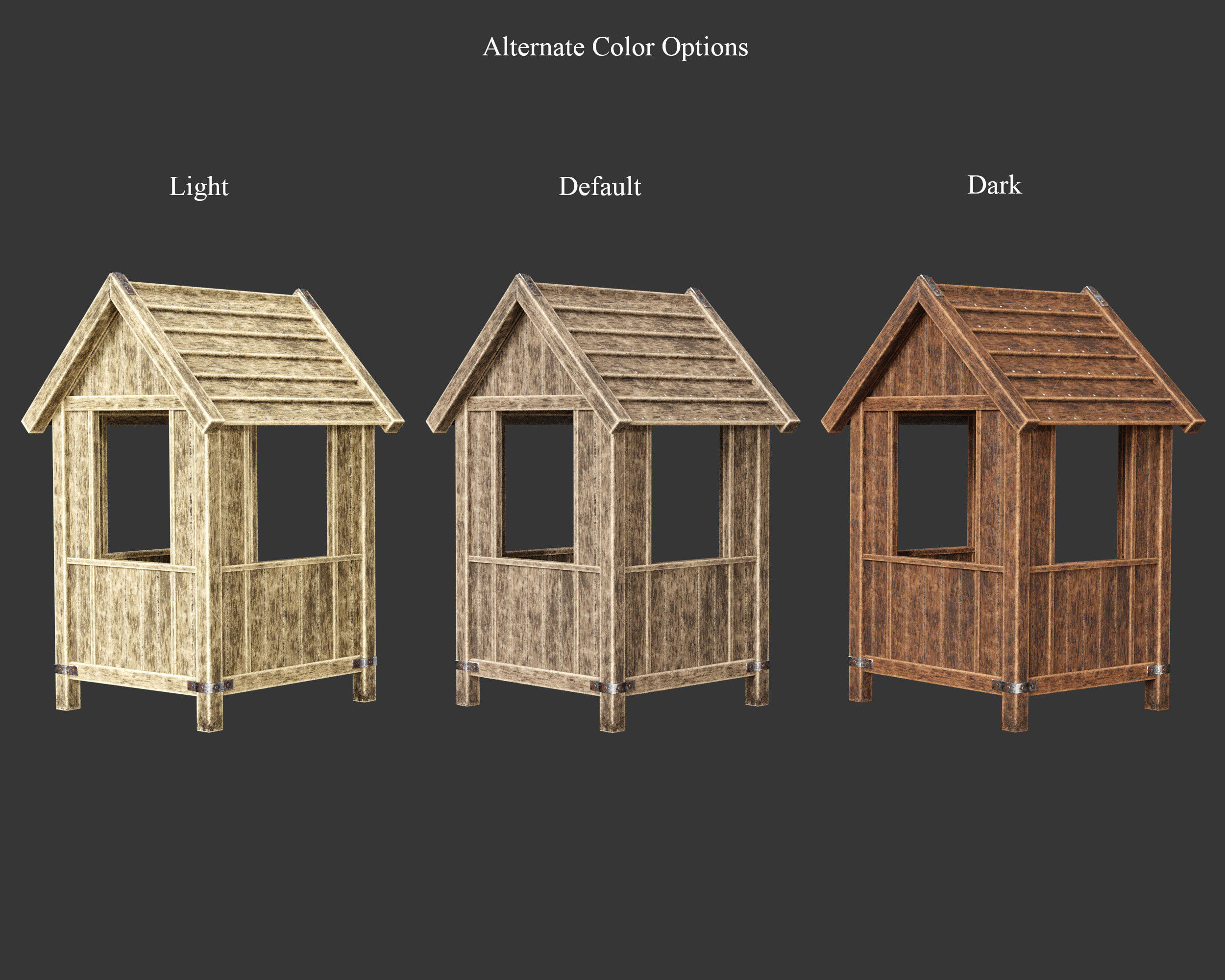 Medieval Defense Guardpost Large Low-poly 3D model_2