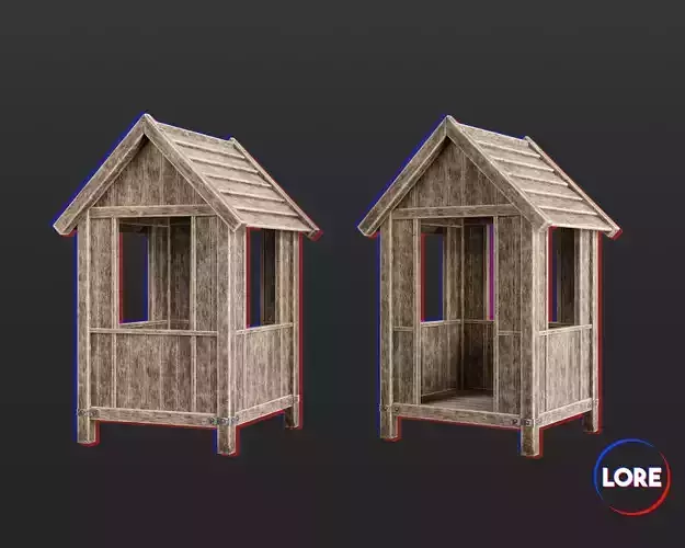 Medieval Defense Guardpost Large Low-poly 3D model