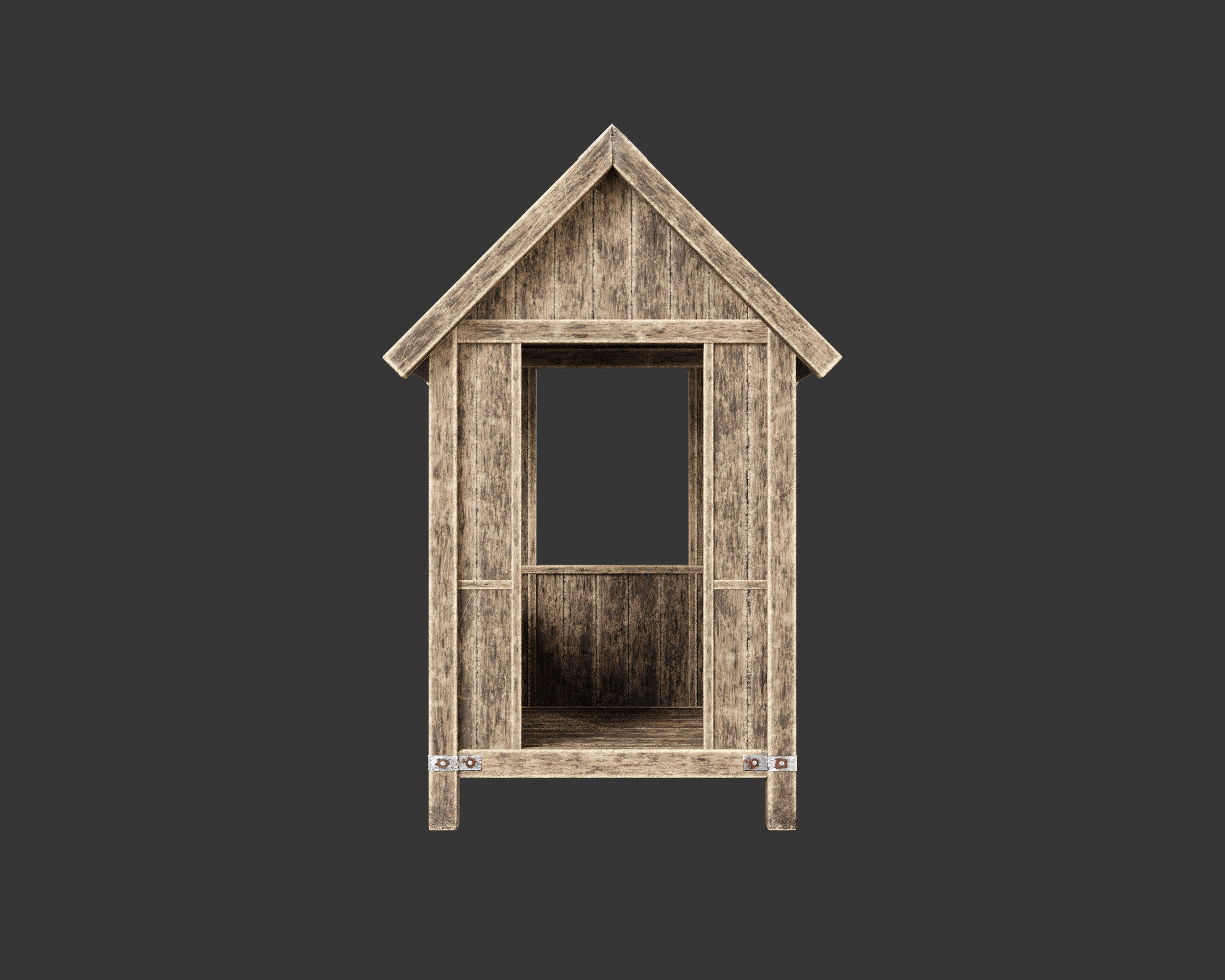 Medieval Defense Guardpost Large Low-poly 3D model_9