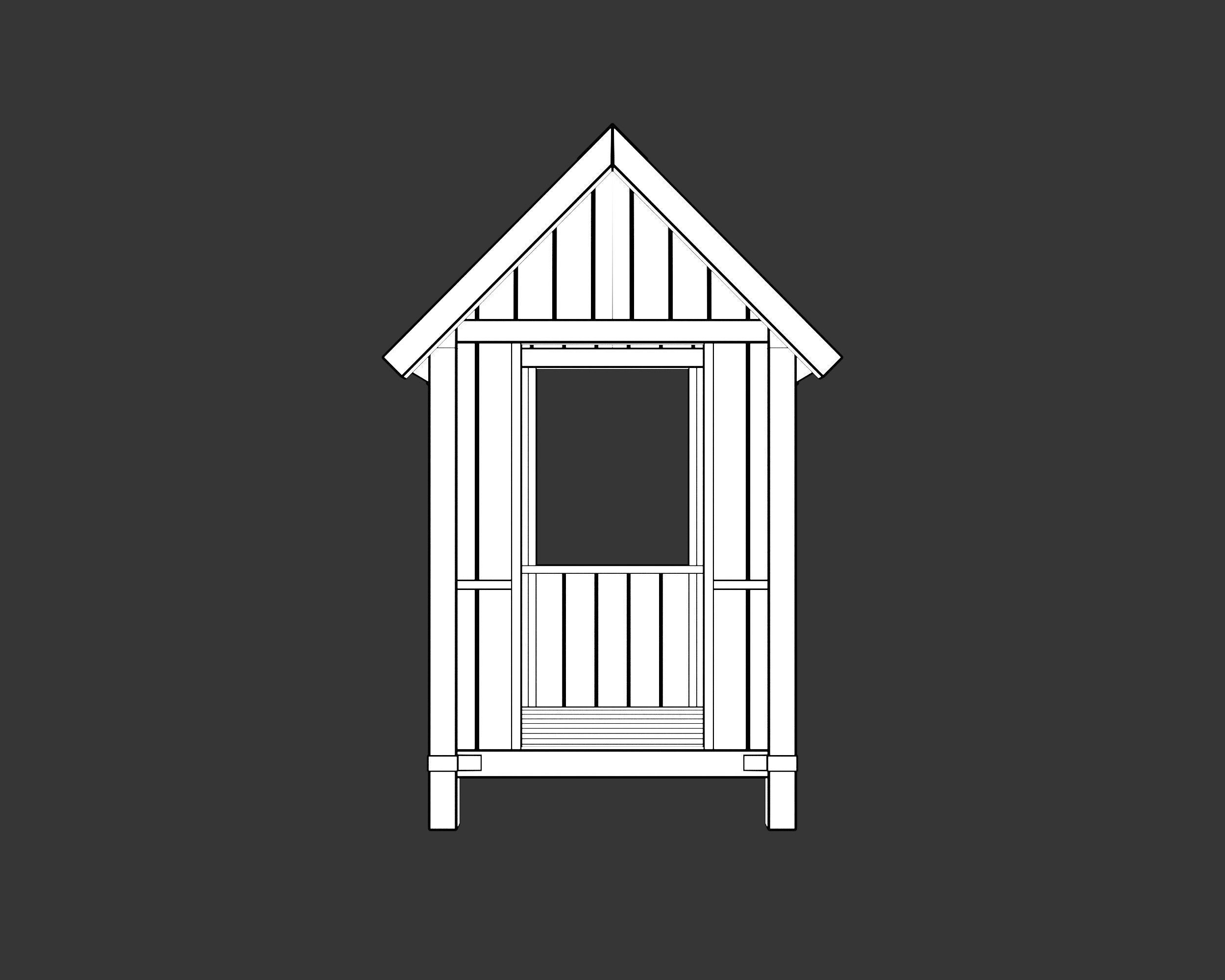 Medieval Defense Guardpost Large Low-poly 3D model_11