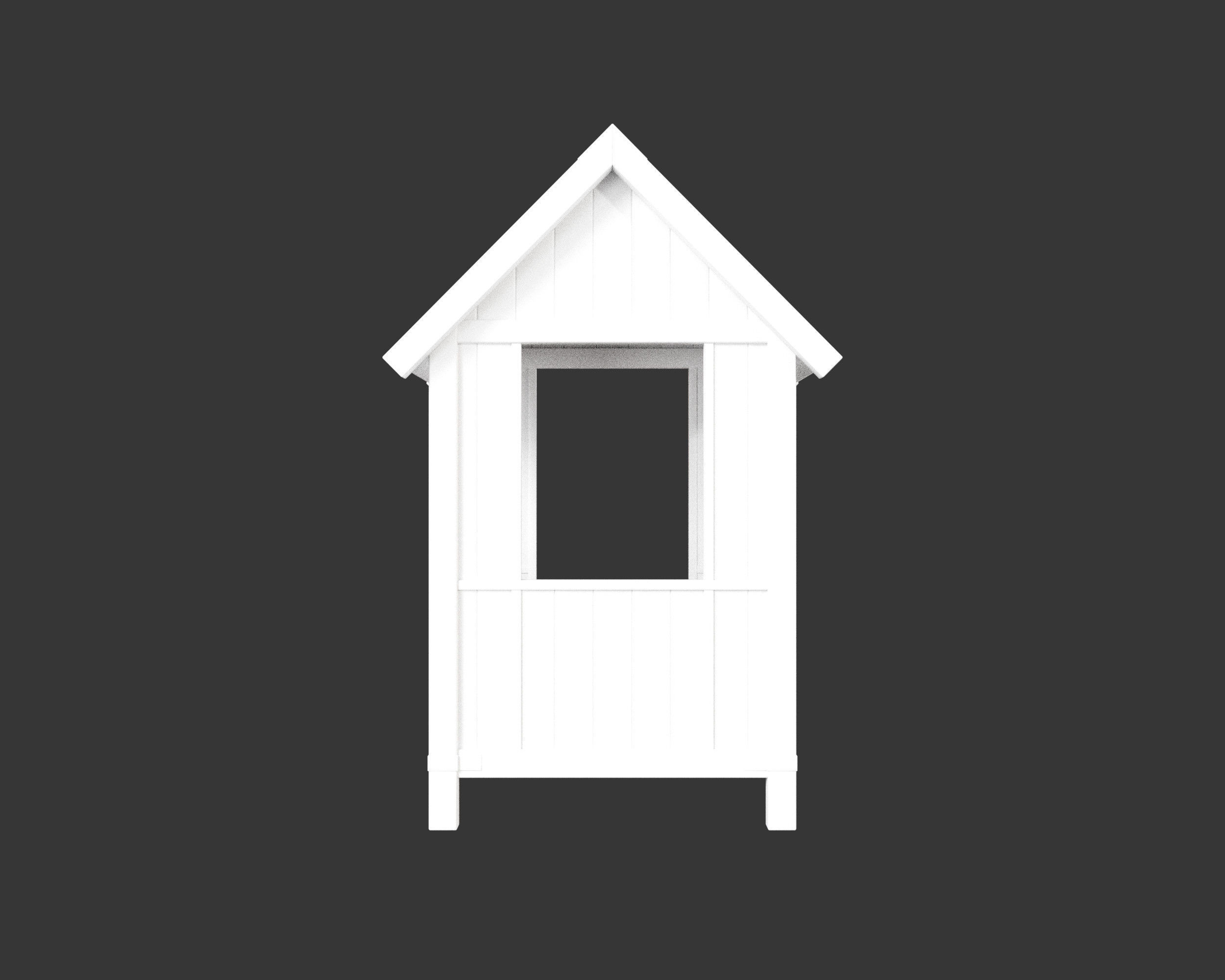 Medieval Defense Guardpost Large Low-poly 3D model_4