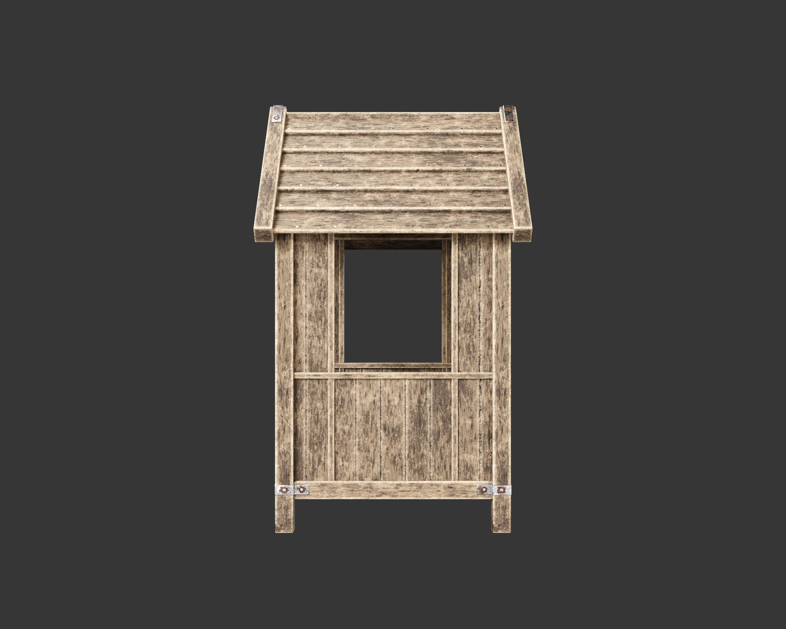 Medieval Defense Guardpost Large Low-poly 3D model_6