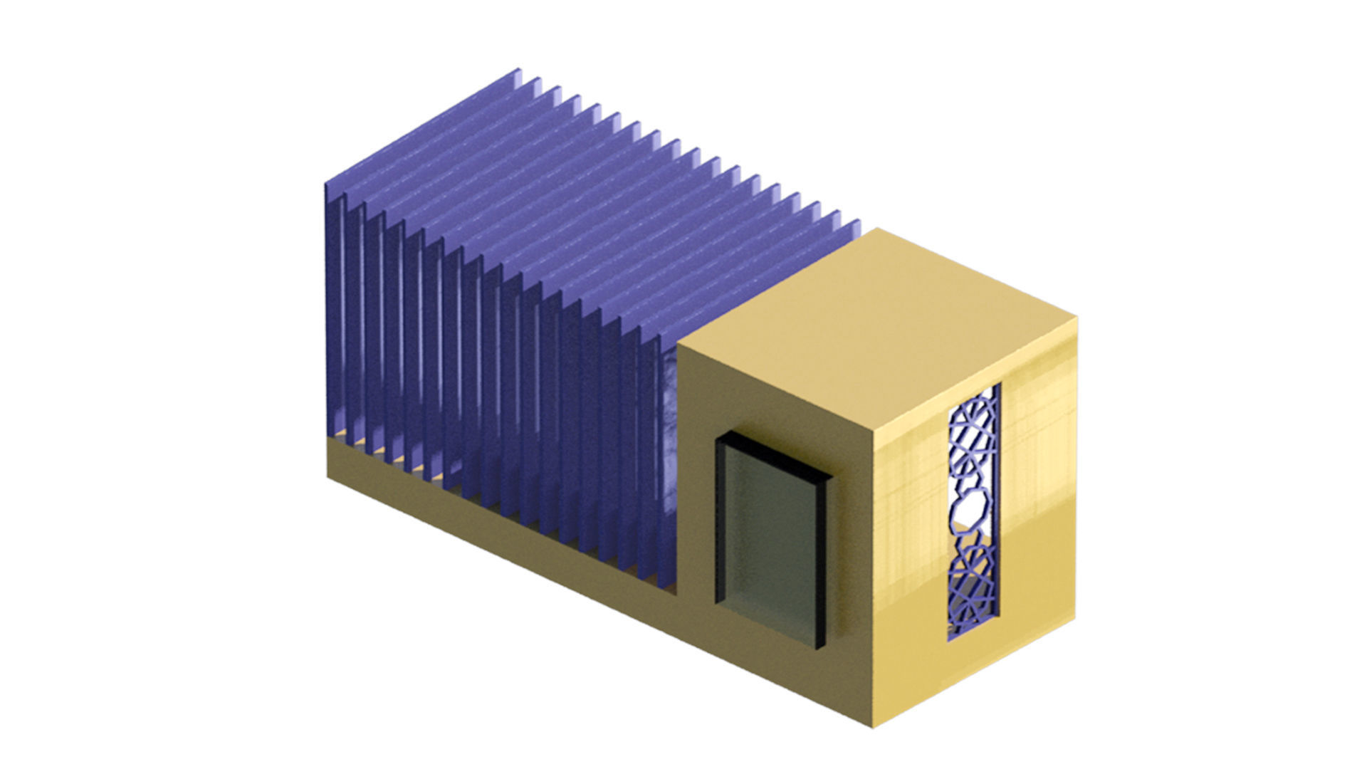 modern bus station 3D model_3