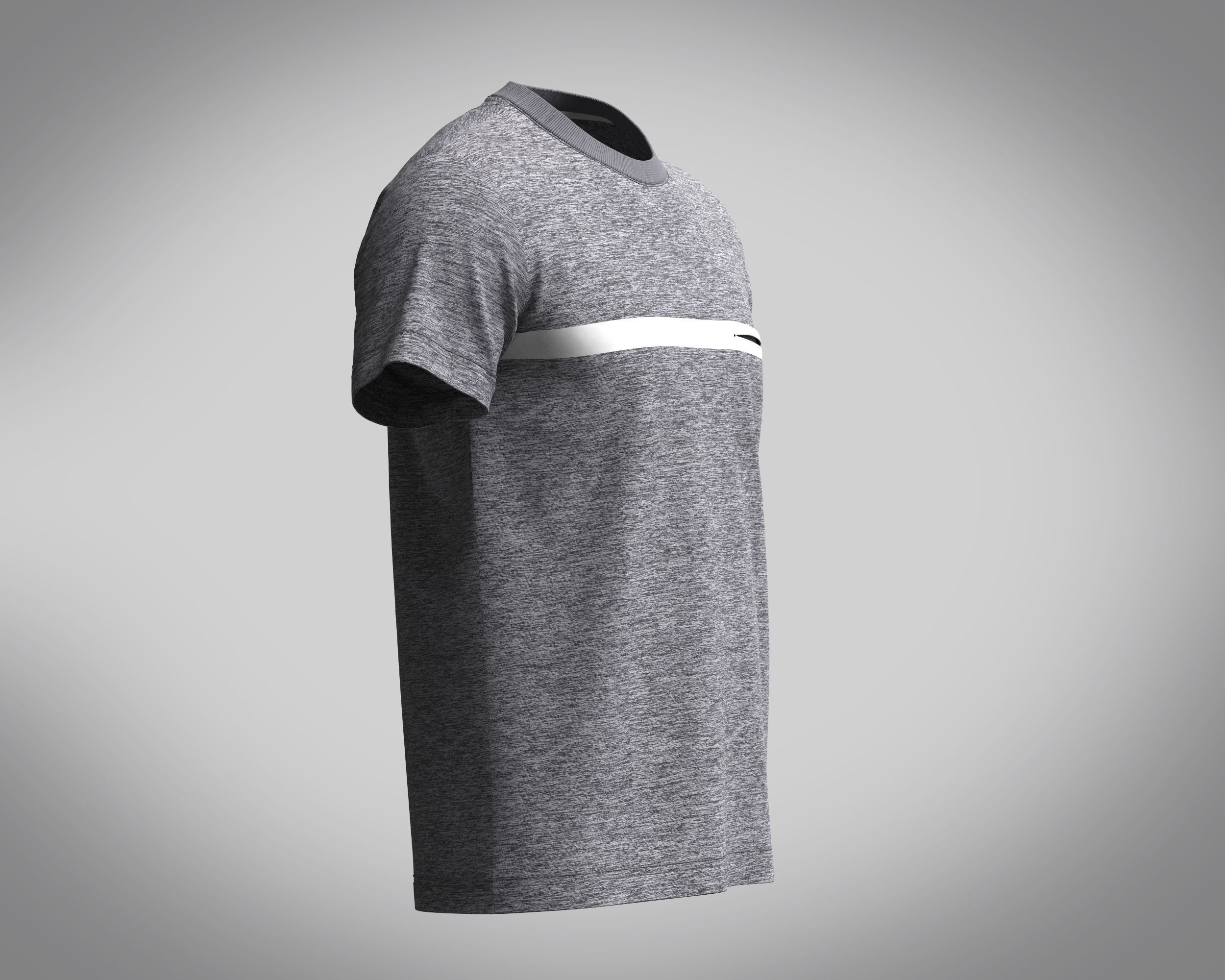 T-shirt Grey Marl Lewis 3D model_2