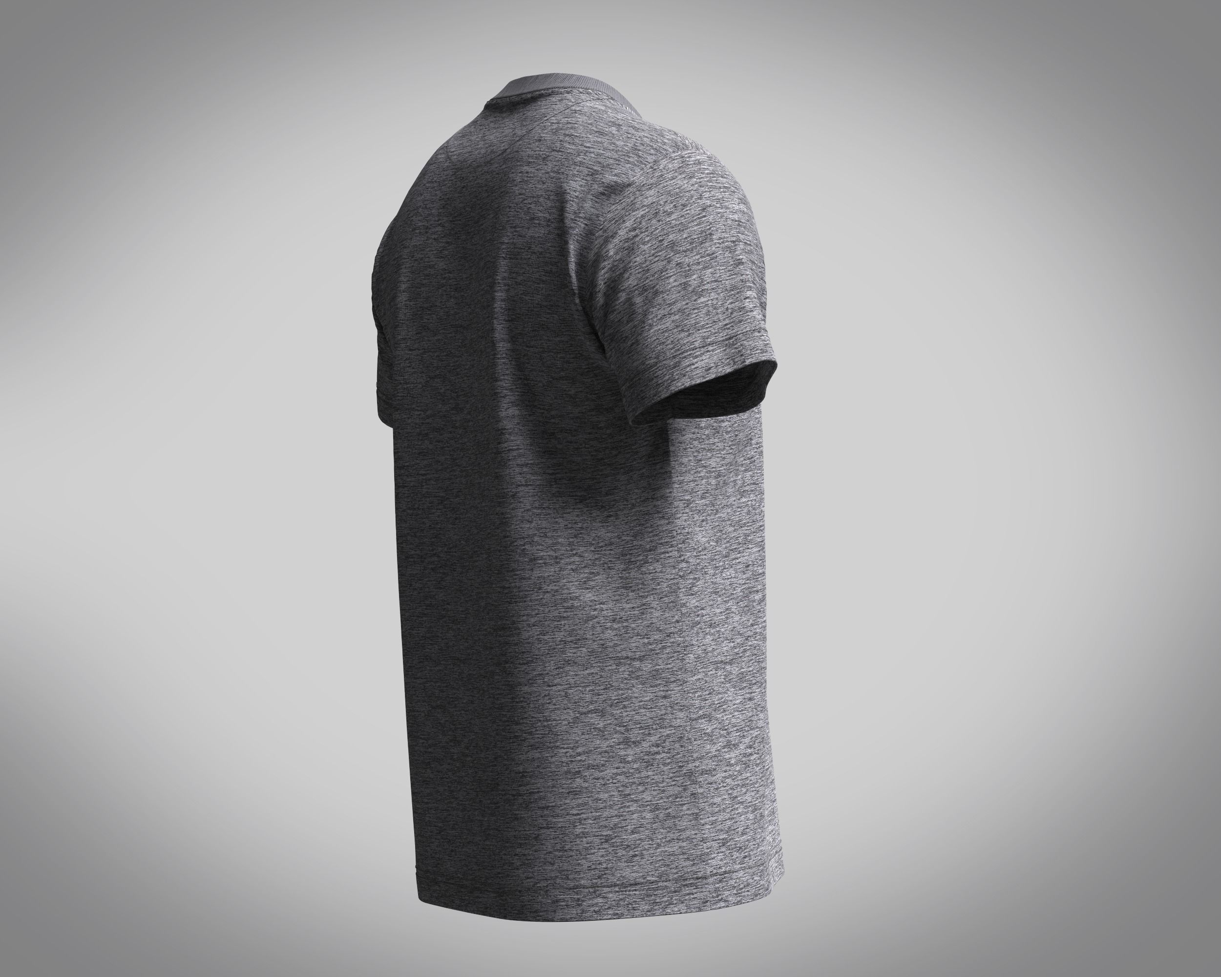 T-shirt Grey Marl Lewis 3D model_3