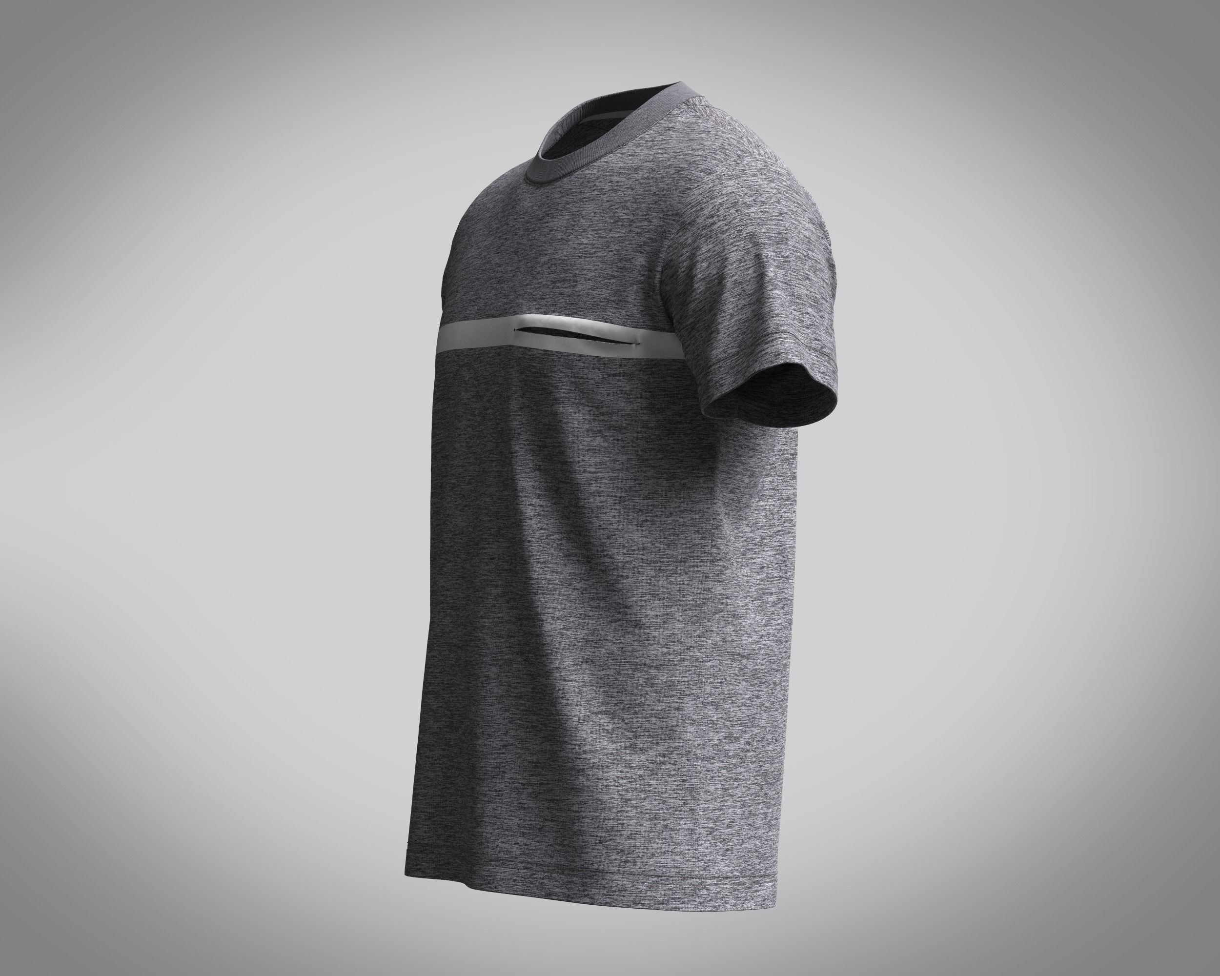 T-shirt Grey Marl Lewis 3D model_6