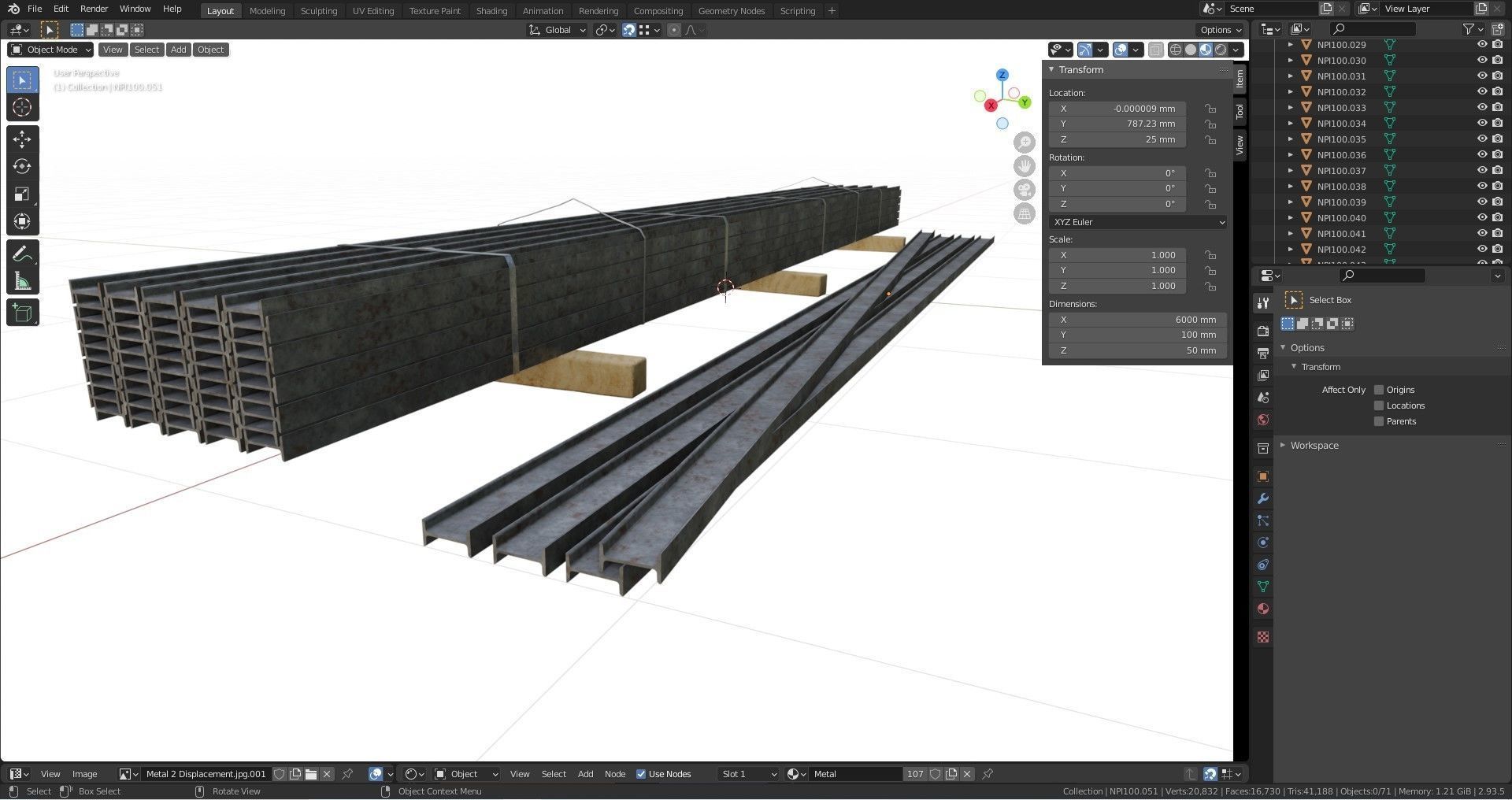 Steel Profiles Pack 3D model | CGTrader