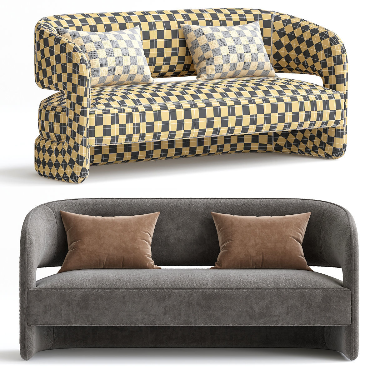 Ambra sofa Rugiano Italia 3d model Low-poly 3D model_1