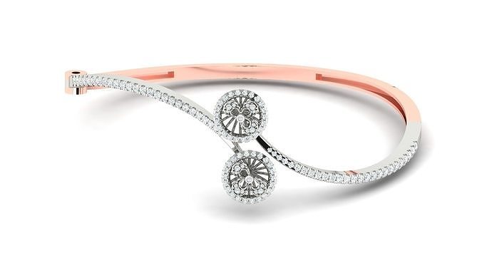 Women Bangle Bracelets Bracelet 3dm STL OBJ FBX Render Details 3D print model