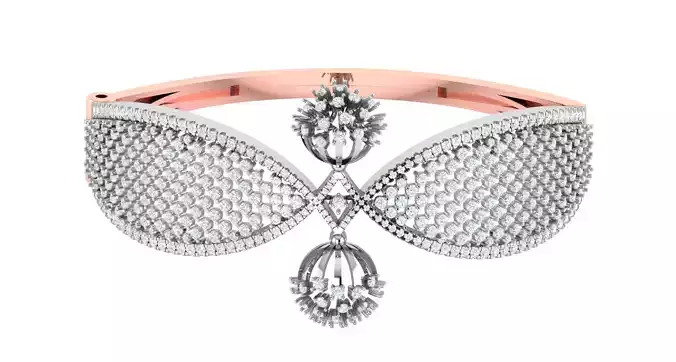 Women Bangle Bracelets Bracelet 3dm STL OBJ FBX Render Details