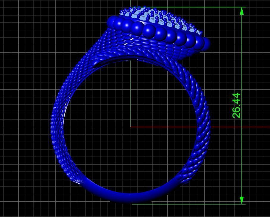 Boucheron ring 3D print model_3