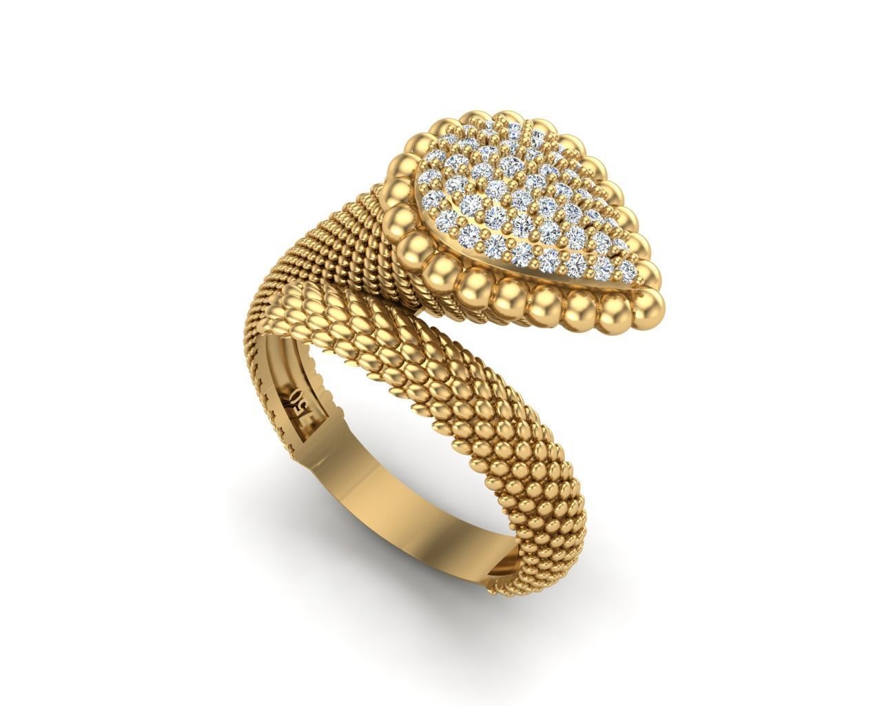 Boucheron ring 3D print model_10