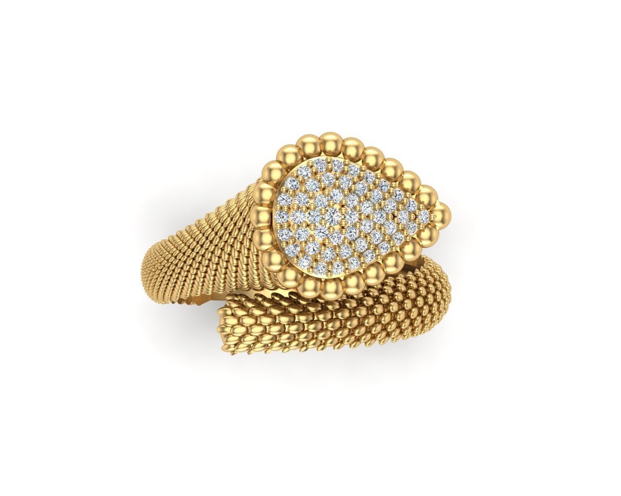 Boucheron ring 3D print model_11