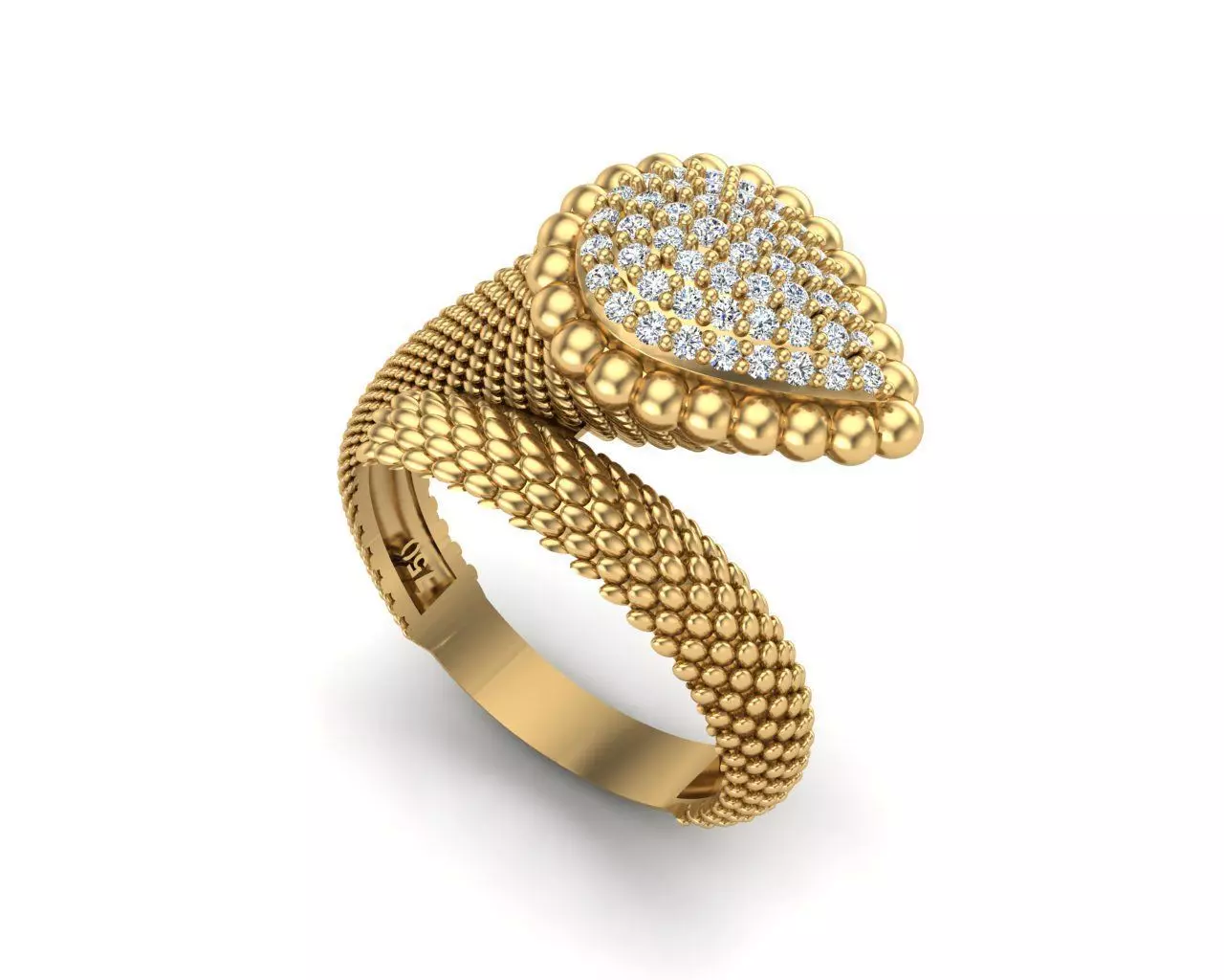 Boucheron ring 3D print model_0