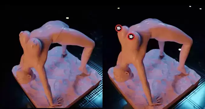 2 in 1 Pack - Sexy girl 28 Nude and Swimsuit 3D print model