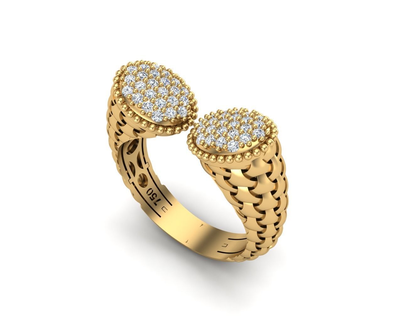 Boucheron ring 3D print model_12