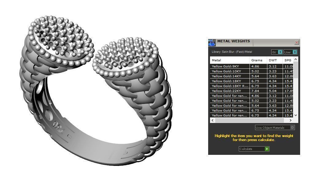 Boucheron ring 3D print model_11