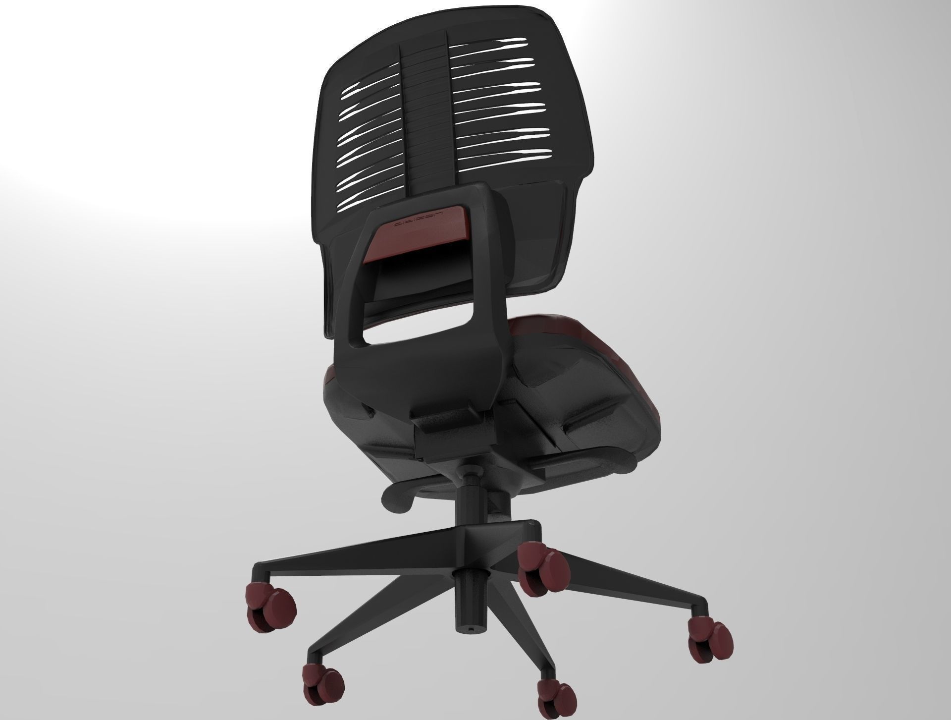 Handless Rotatable Chair 3D model_6