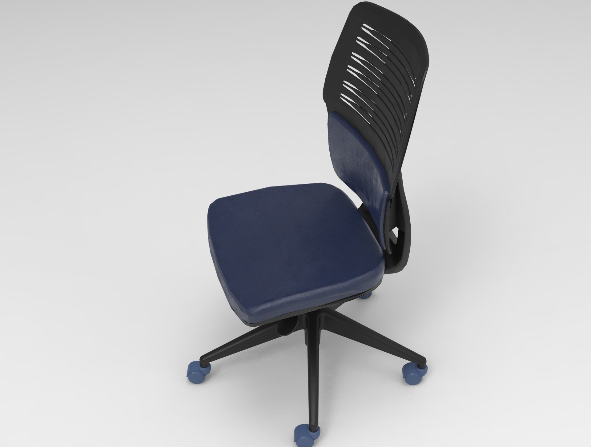 Handless Rotatable Chair 3D model_2
