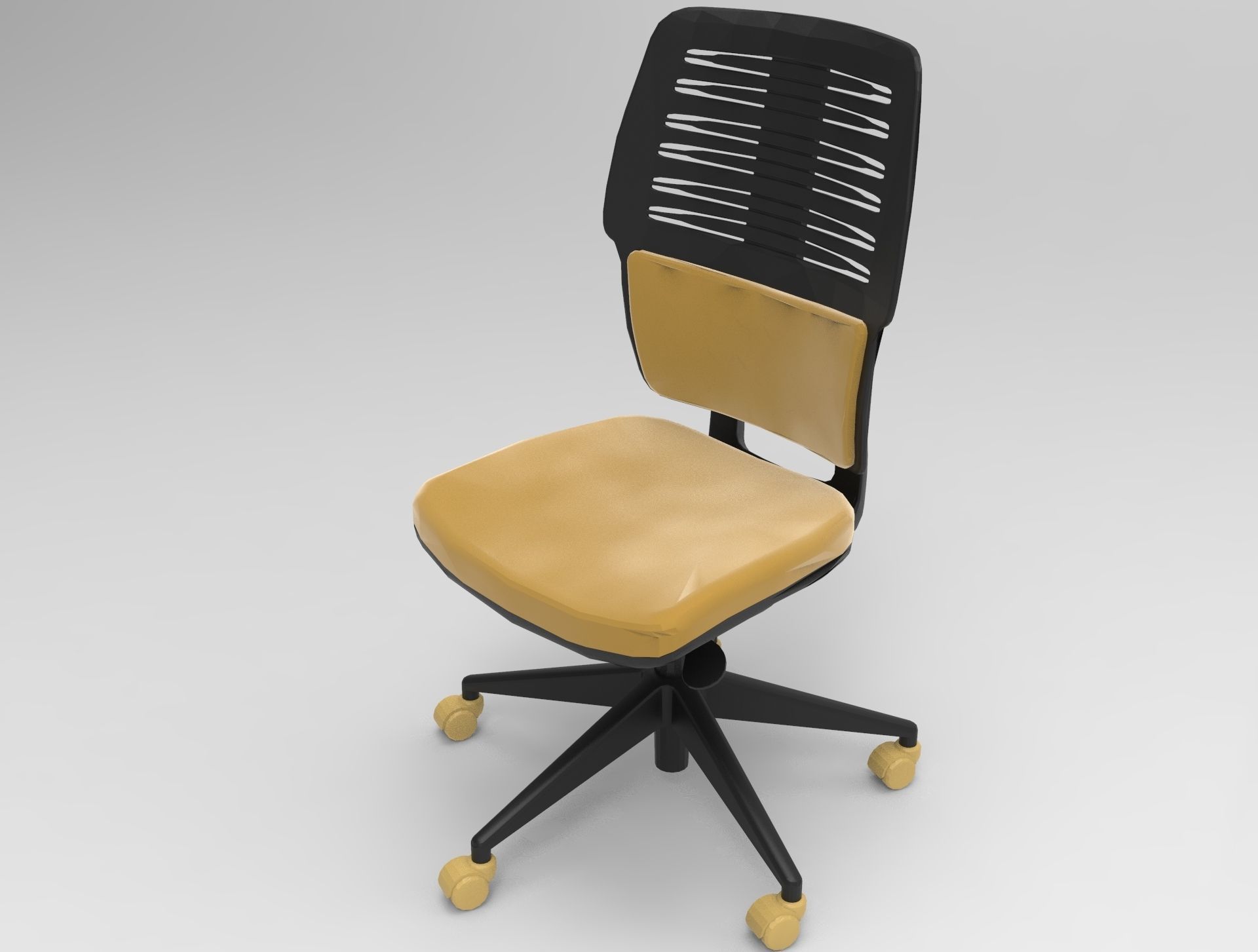 Handless Rotatable Chair 3D model_3