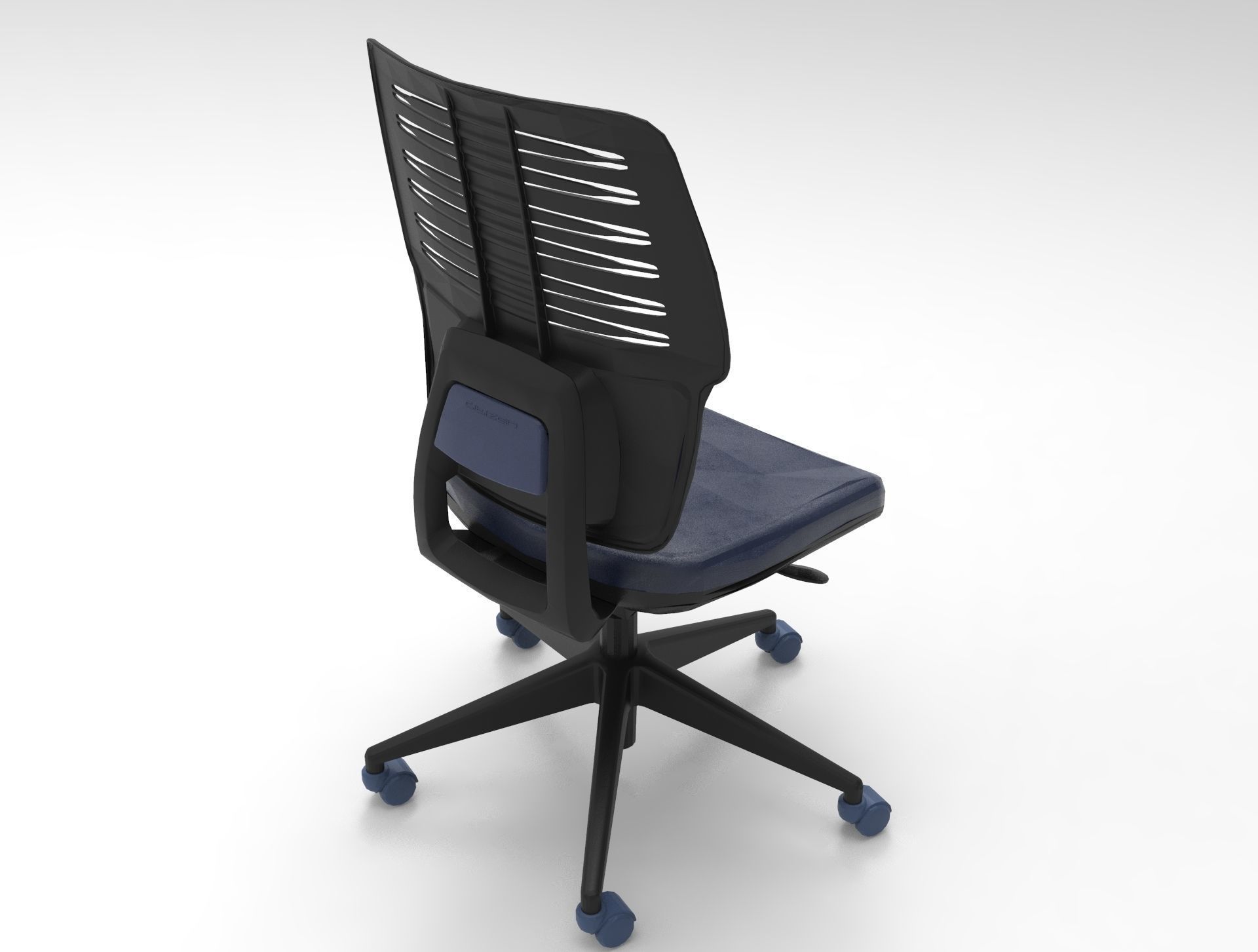 Handless Rotatable Chair 3D model_1