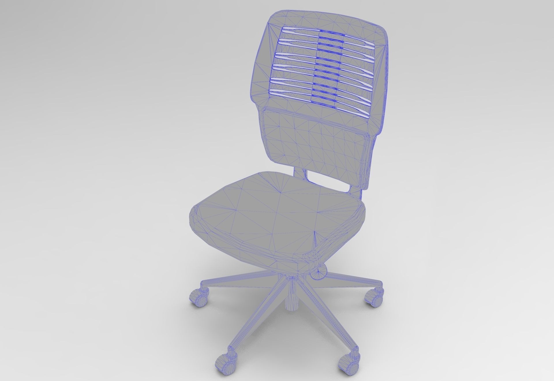 Handless Rotatable Chair 3D model_8