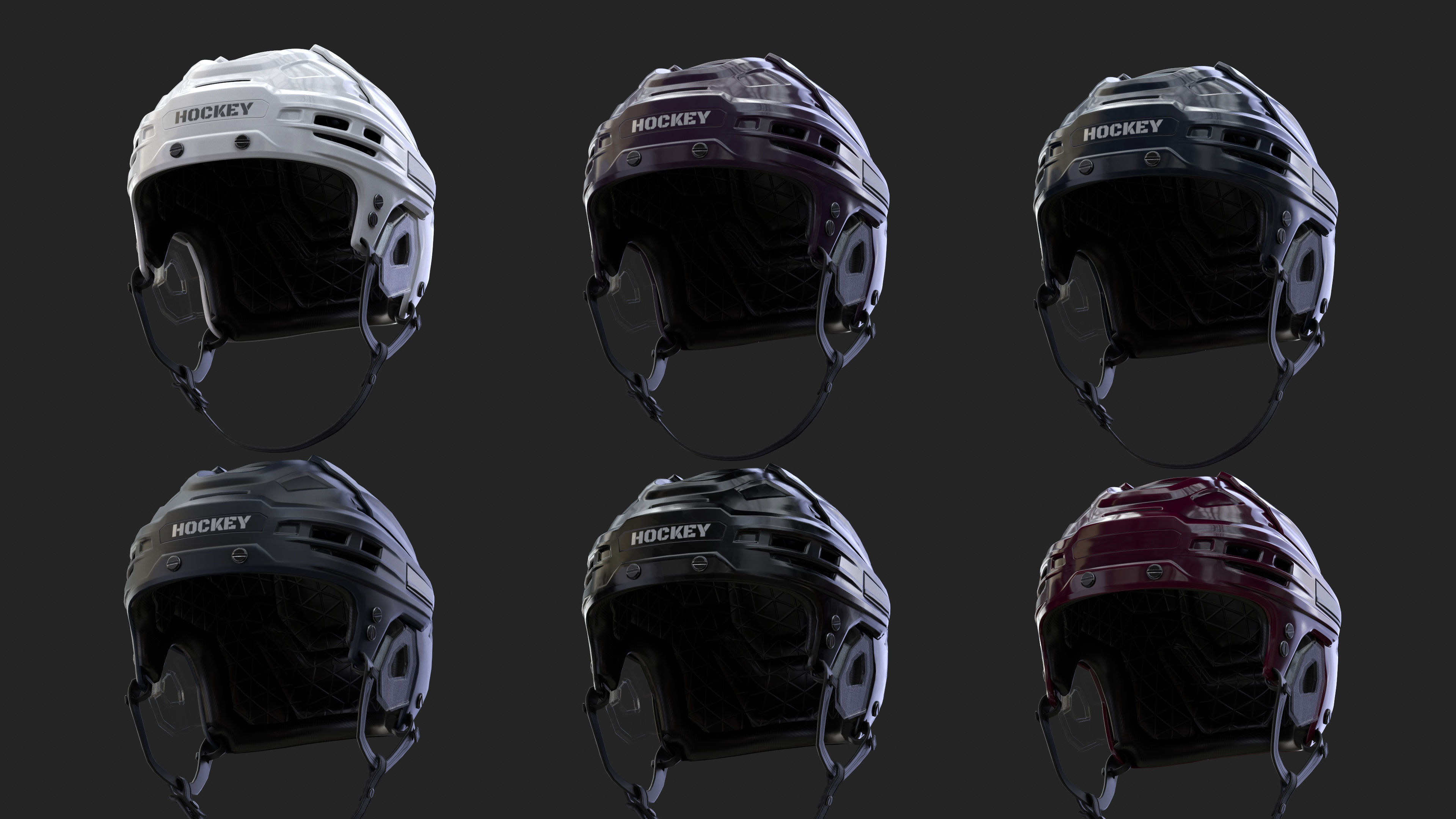 HOCKEY Helmet 3D model_36