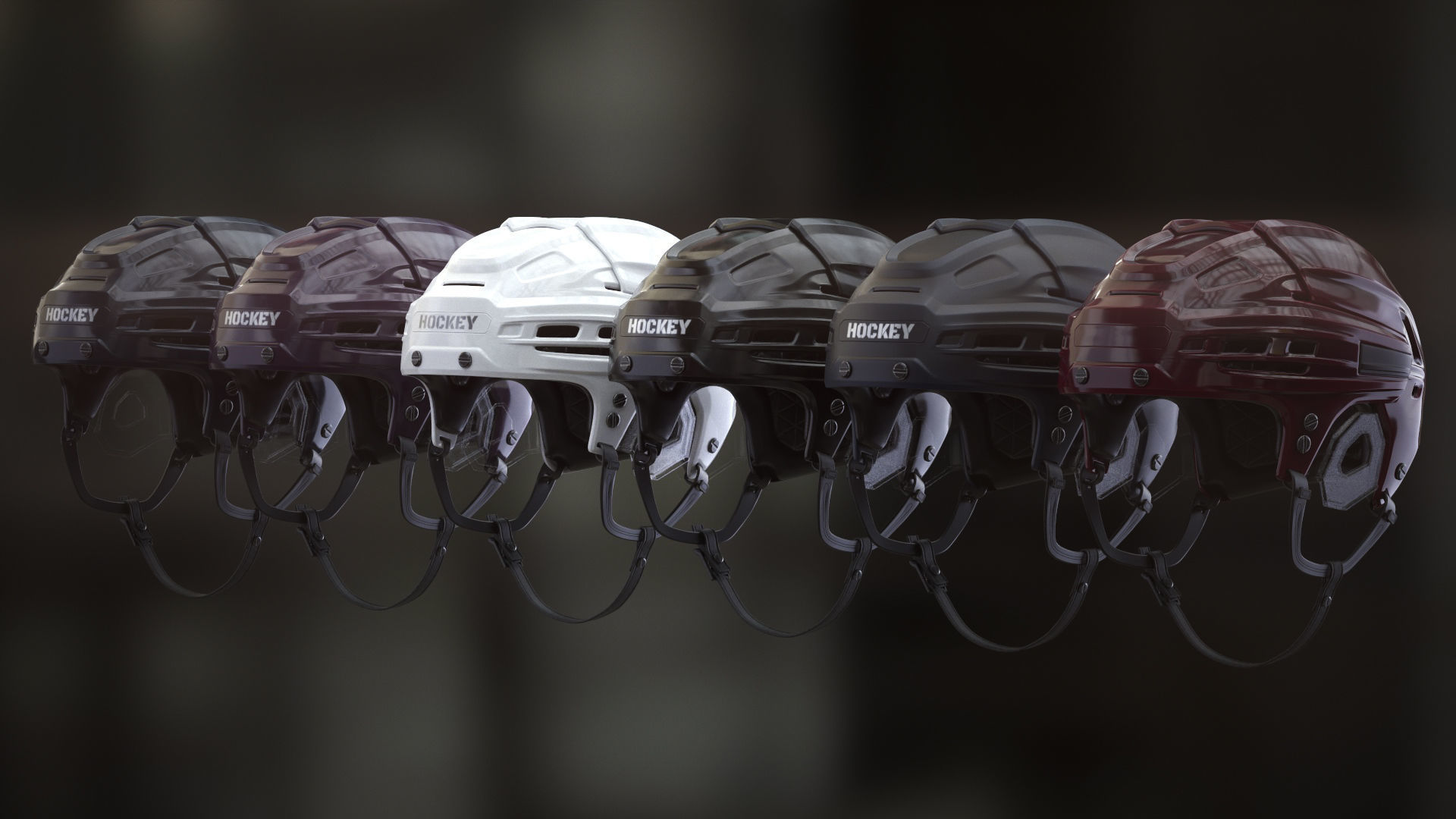 HOCKEY Helmet 3D model_15