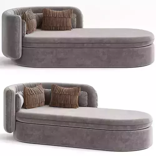 Group chaise three seat left arm