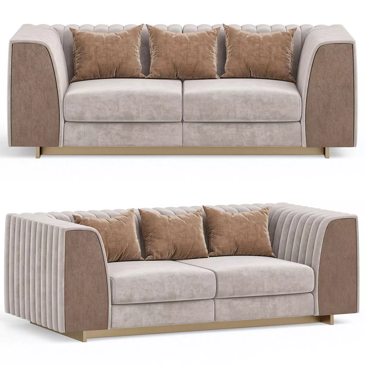 Harry Sofa 3d model Low-poly 3D model_0