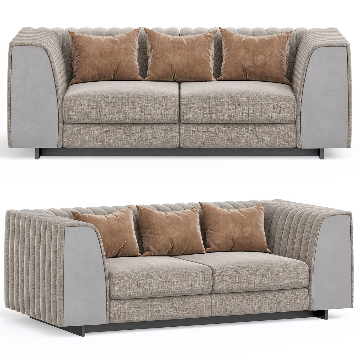 Harry Sofa 3d model Low-poly 3D model_1