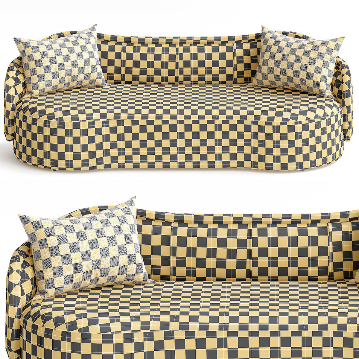 PIA SOFA 3d model Low-poly 3D model_2