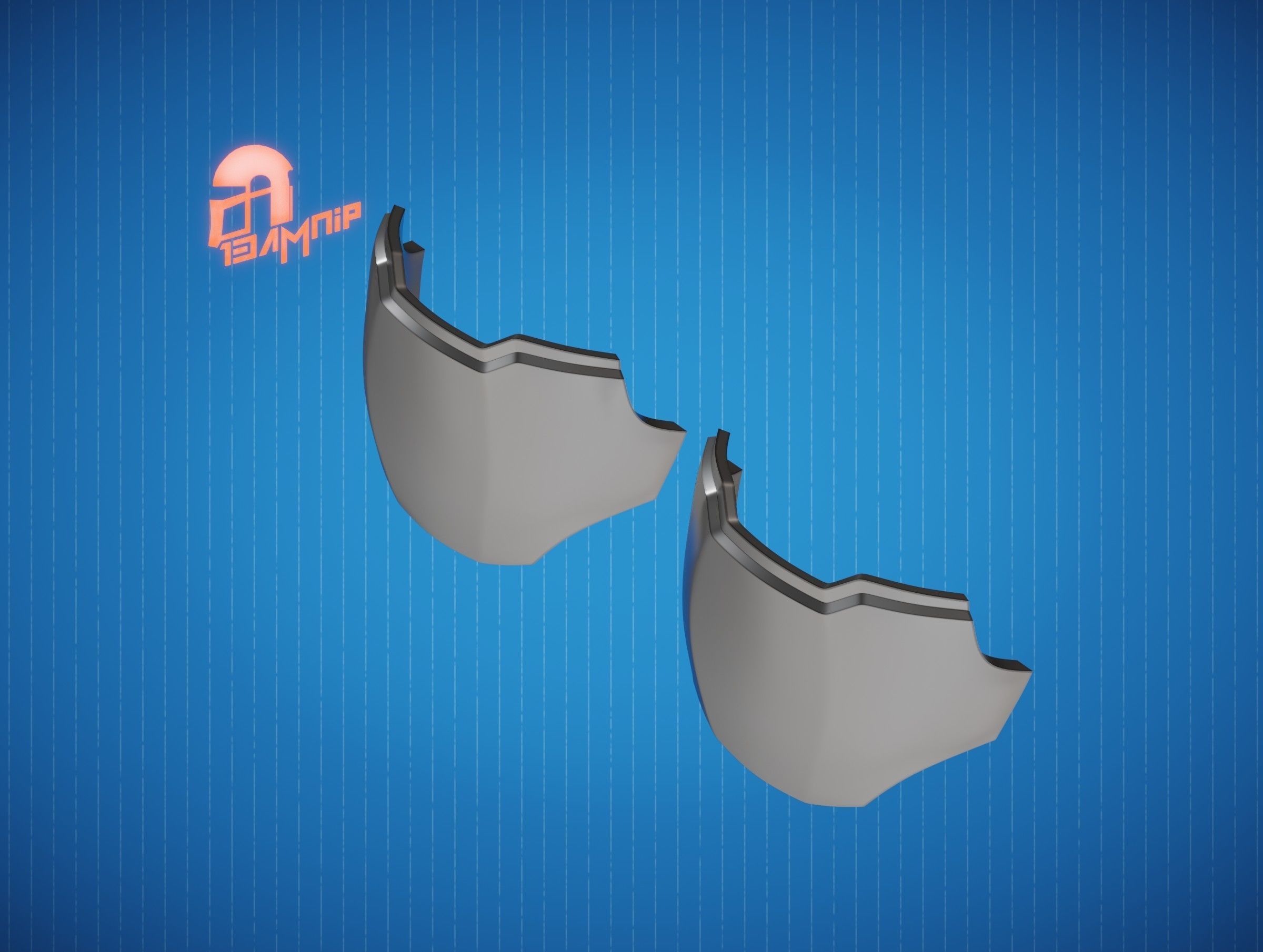 Custom Mandalorian knee Armor 3D print model_3